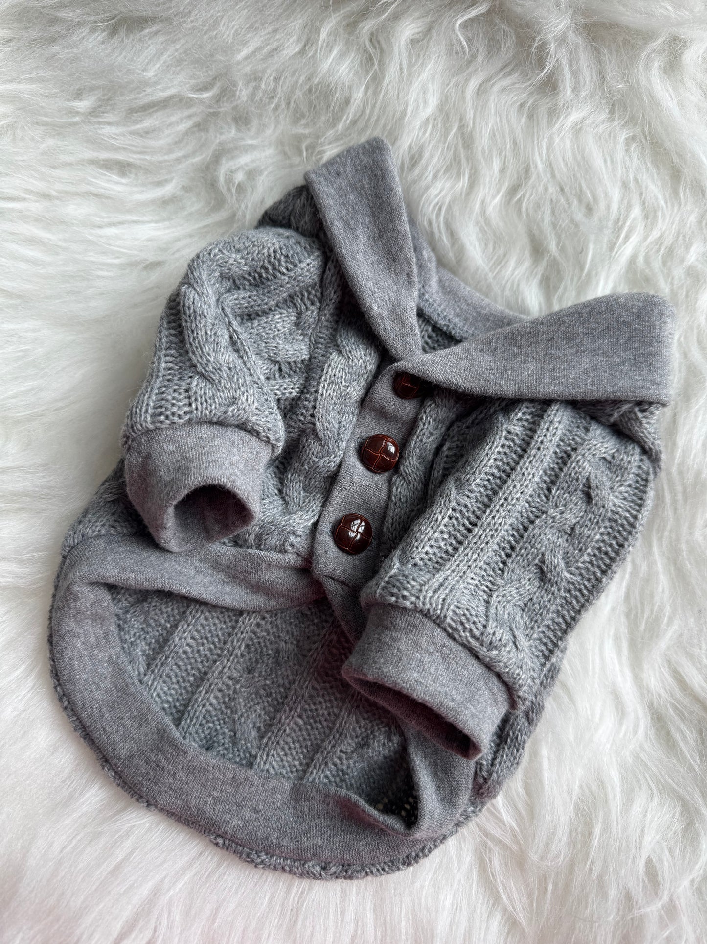 Shawl collar Cable Sweater Cardigan