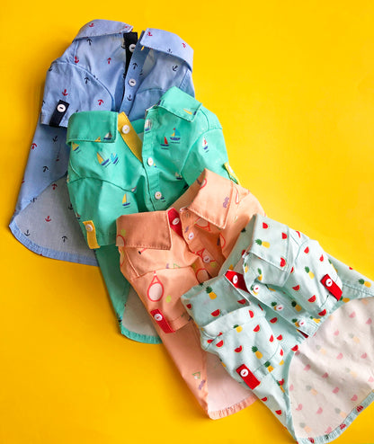 Summer print Button Down Shirts