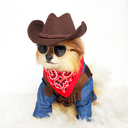 Western Cowboy Hat & Scarf