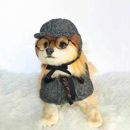 Sherlock Holmes style Hat & Cape Set
