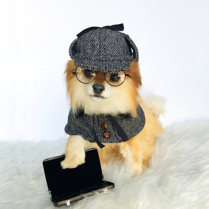 Sherlock Holmes style Hat & Cape Set