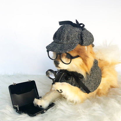 Sherlock Holmes style Hat & Cape Set