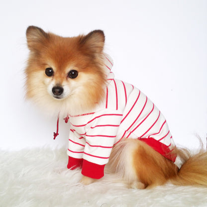 Red striped Hoodie
