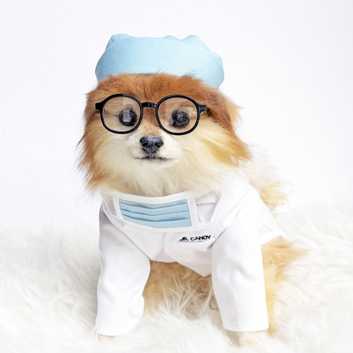 Personalized Doctor gown & matching mask prop Costume set