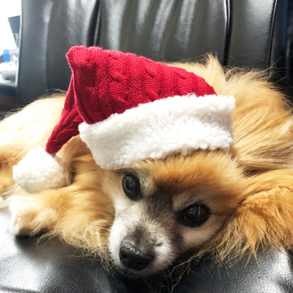 Cable Knit Santa Hat