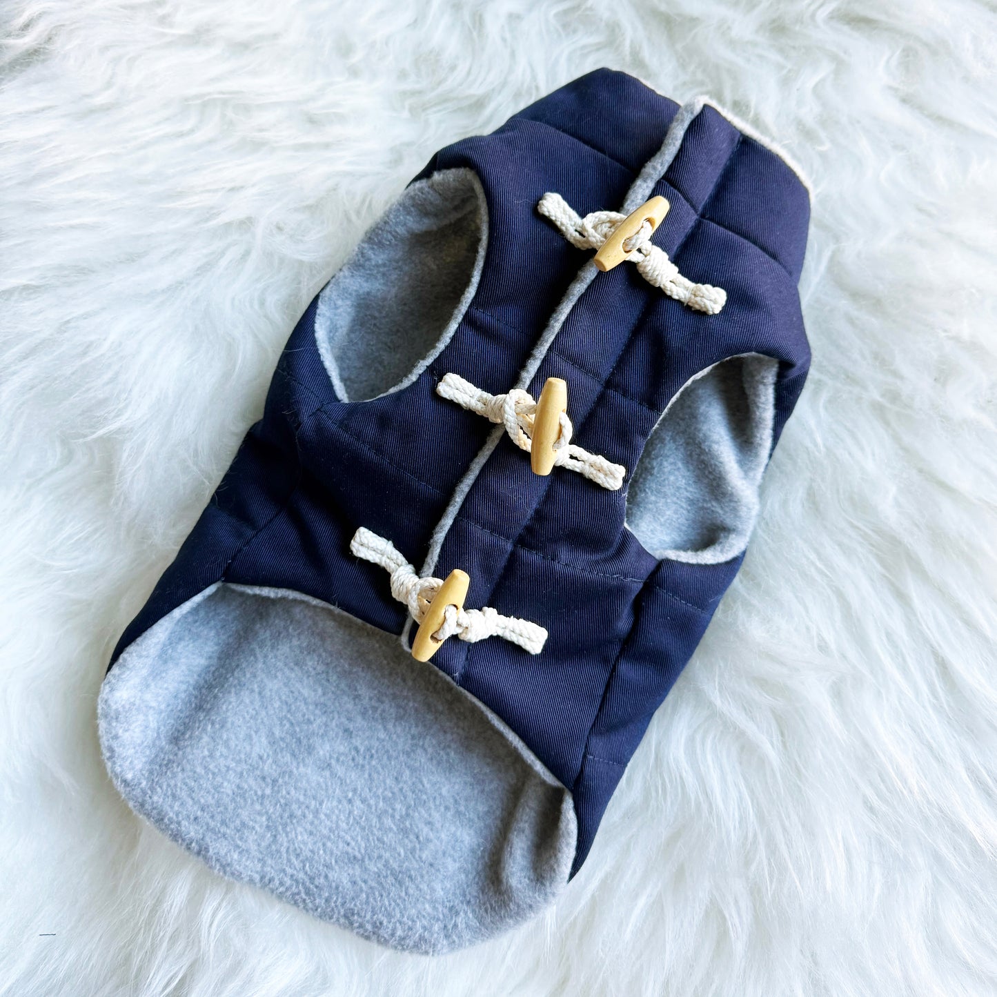 Dog Fleece lining Toggle Vest