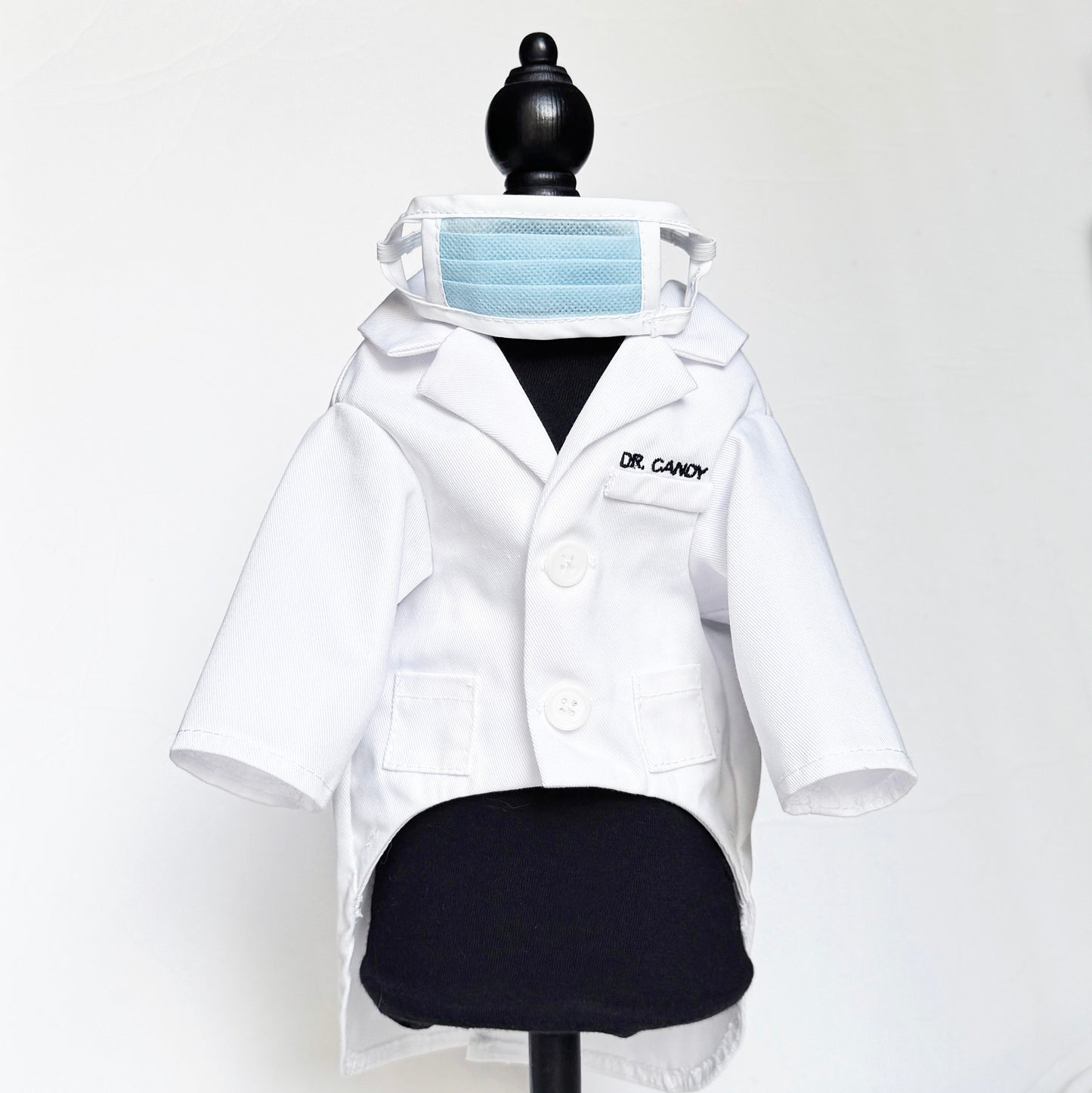 Personalized Doctor gown & matching mask prop Costume set