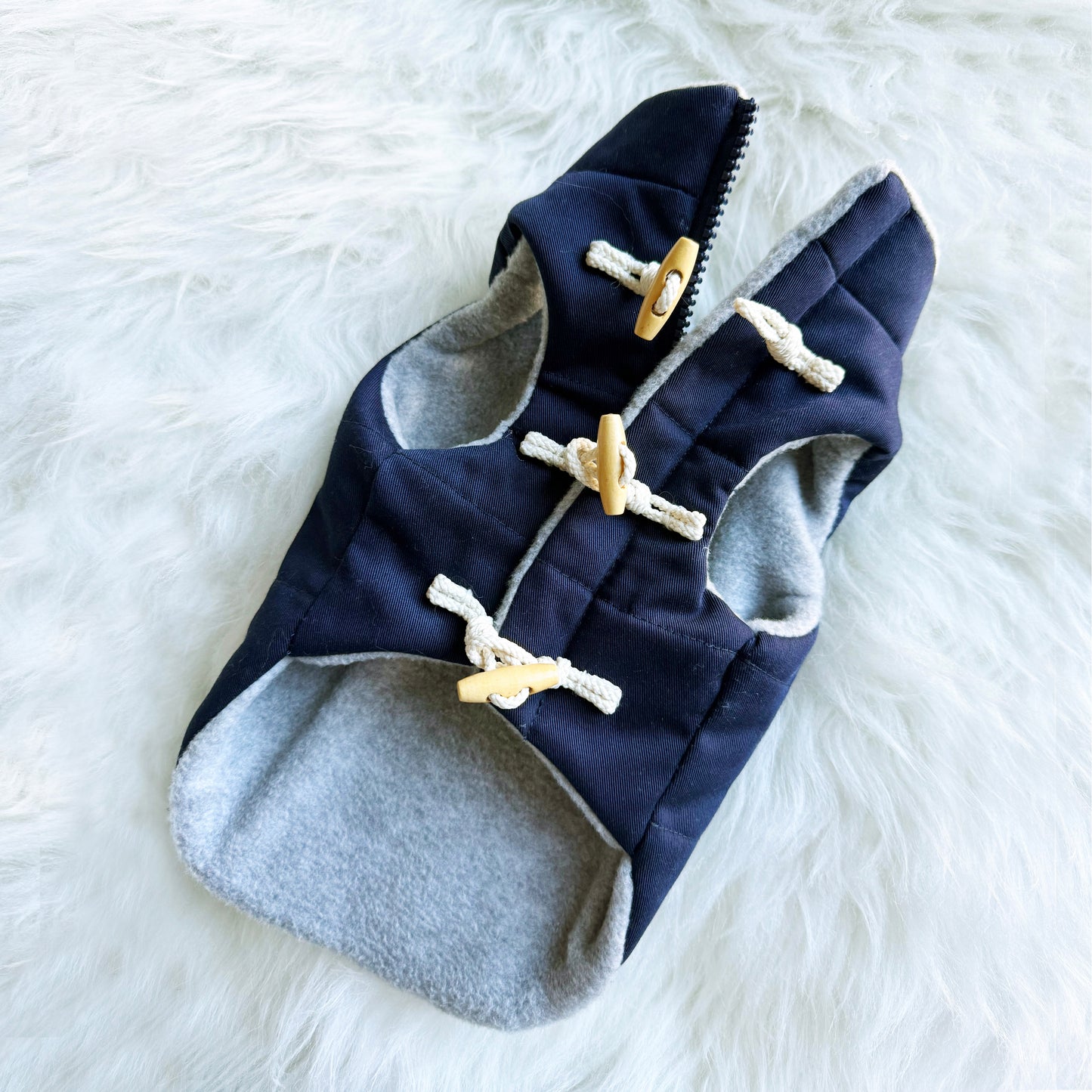 Dog Fleece lining Toggle Vest