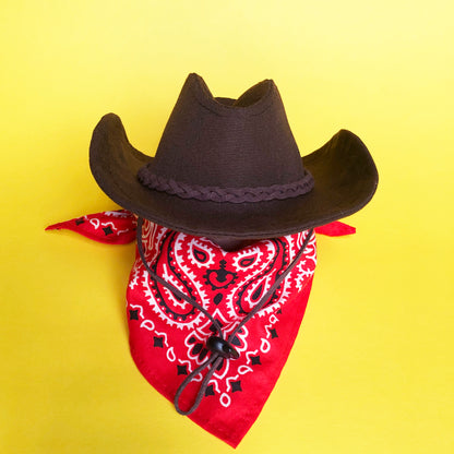 Western Cowboy Hat & Scarf