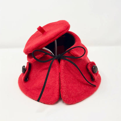 French Beret & reversible Cape Set