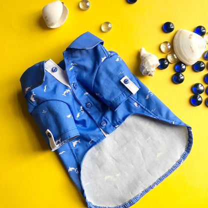 Summer Marine print Button Down Shirts