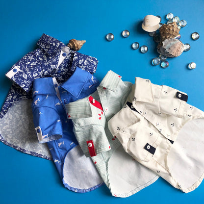 Summer Marine print Button Down Shirts
