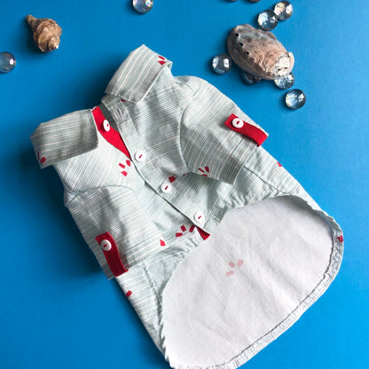 Summer Marine print Button Down Shirts