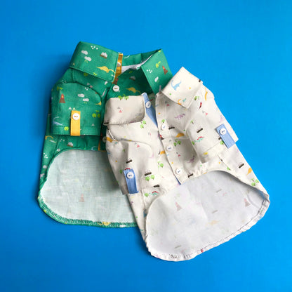 Dino Cactus print Summer Button Down Shirts