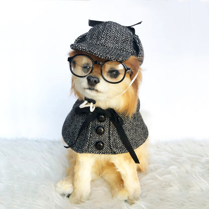 Sherlock Holmes style Hat & Cape Set