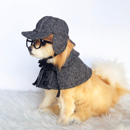 Sherlock Holmes style Hat & Cape Set