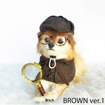Sherlock Holmes style Hat & Cape Set