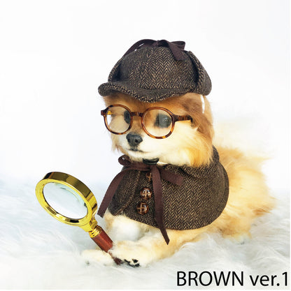 Sherlock Holmes style Hat & Cape Set