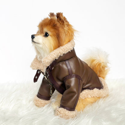 Brown Faux Leather Rider Jacket