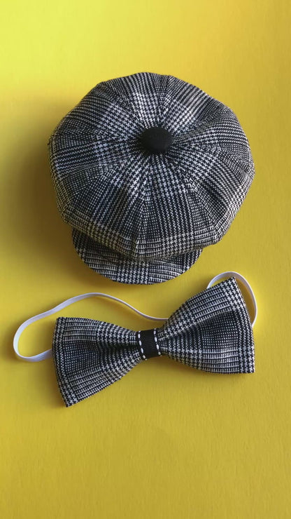 Newsboy Cap & Bowtie Set