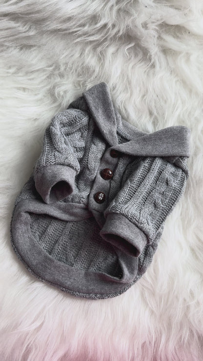 Shawl collar Cable Sweater Cardigan