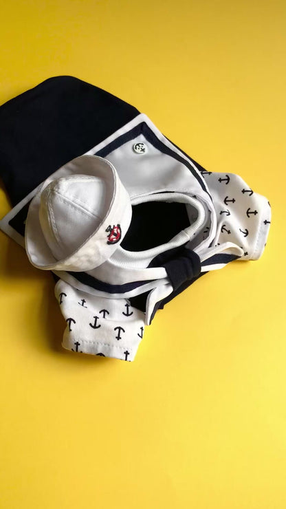 Marine Sailor hat & Cape Set