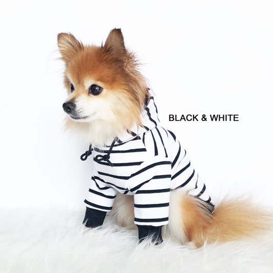 Black striped Hoodie